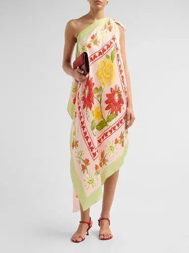 VERANDAH Women's Ammama Multiway Scarf Blouse Dress - Blush Floral | Thumbnail 2