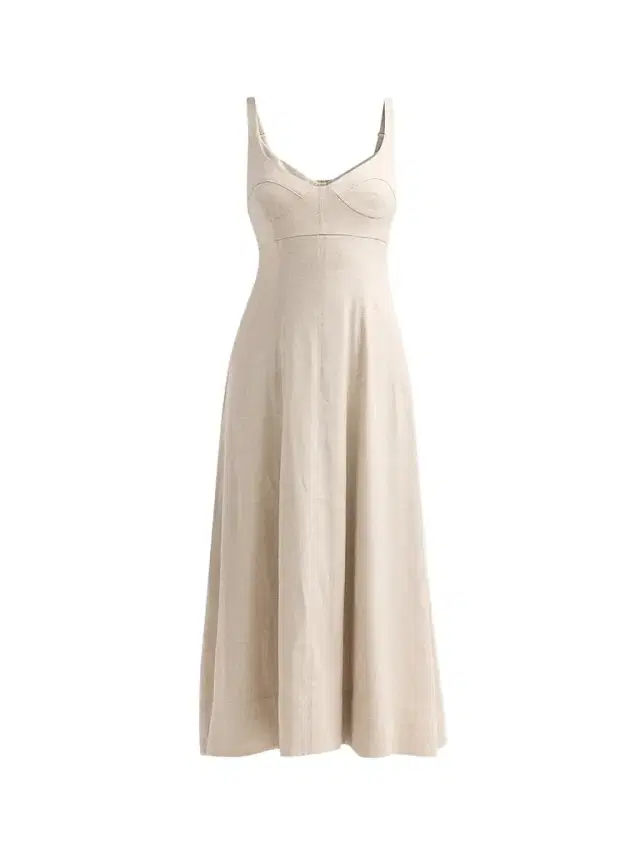 Toccin Women's Arya Bustier Linen-Blend Midi Dress - Desert