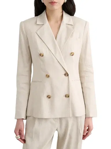 Toccin Women's Jazmin Double-Breasted Blazer | Thumbnail 3 Toccin Women's Jazmin Double-Breasted Blazer | Thumbnail 3