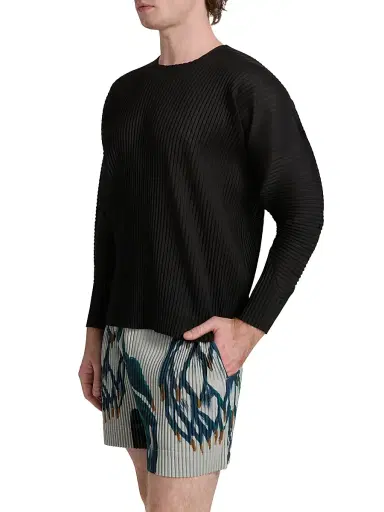 Homme Plissé Issey Miyake Men's Agave Mesh Pleated Top - Black - Size XL | Thumbnail 4 Homme Plissé Issey Miyake Men's Agave Mesh Pleated Top - Black - Size XL | Thumbnail 4