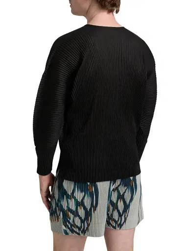 Homme Plissé Issey Miyake Men's Agave Mesh Pleated Top - Black - Size XL | Thumbnail 5 Homme Plissé Issey Miyake Men's Agave Mesh Pleated Top - Black - Size XL | Thumbnail 5