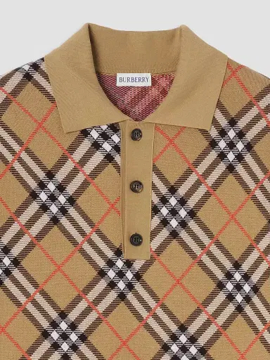 Burberry Men's Marlow Check Polo Shirt | Thumbnail 2 Burberry Men's Marlow Check Polo Shirt | Thumbnail 2