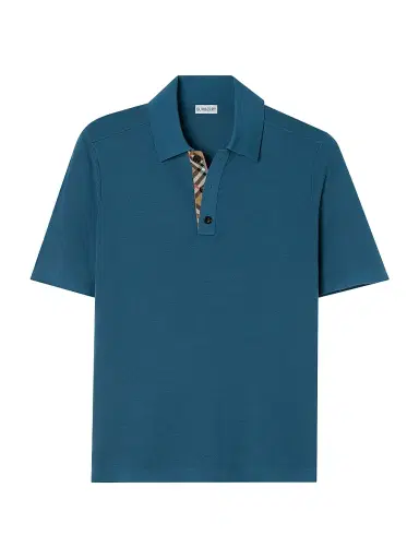 Burberry Men's Marcus Wool Polo Shirt - Officers Blue - Size XXL | Thumbnail 1