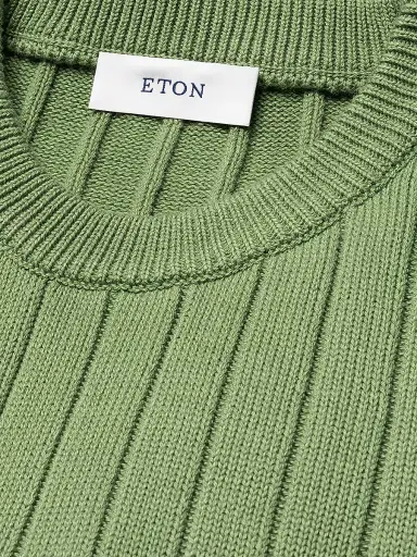 Eton Men's Knit Crewneck Sweater - Green - Size XXL | Thumbnail 6