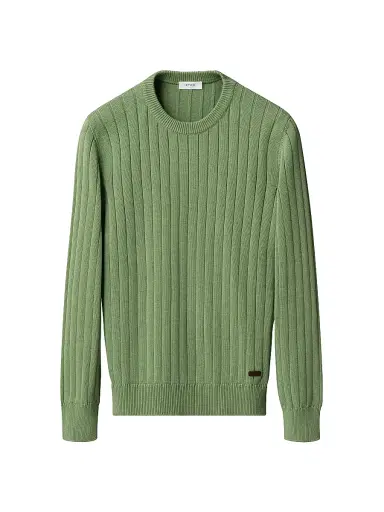 Eton Men's Knit Crewneck Sweater - Green - Size XXL | Thumbnail 1