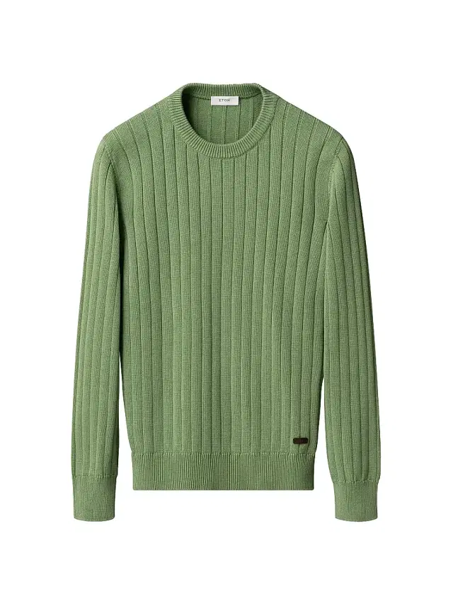 Eton Men's Knit Crewneck Sweater - Green
