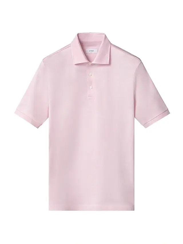 Eton Men's Knitted Cotton Polo Shirt - Pink