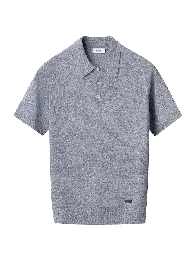 Eton Men's Linen-Cotton Fine Knit Polo Shirt - Dark Blue