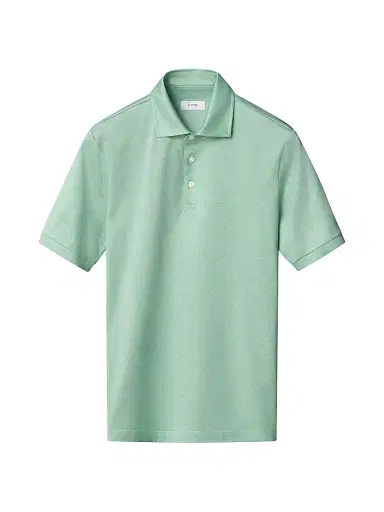 Eton Men's Knitted Cotton Polo Shirt - Green - Size XL | Thumbnail 1