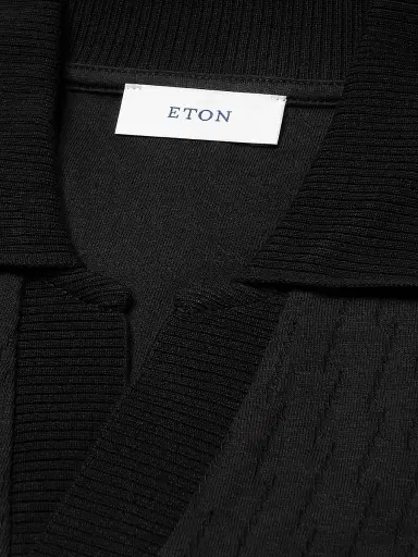Eton Men's Jacquard Cotton Polo Shirt | Thumbnail 2 Eton Men's Jacquard Cotton Polo Shirt | Thumbnail 2