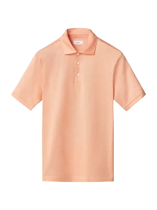 Eton Men's Knitted Cotton Polo Shirt - Orange