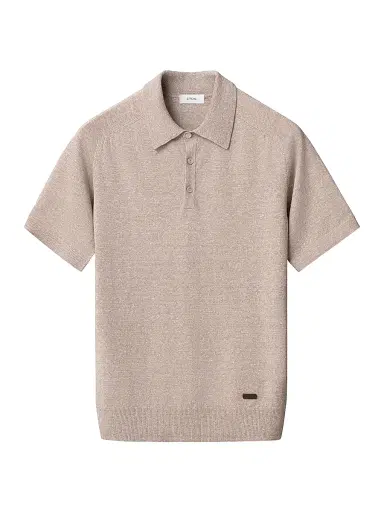 Eton Men's Linen-Cotton Fine Knit Polo Shirt - Beige - Size XXL | Thumbnail 1 Eton Men's Linen-Cotton Fine Knit Polo Shirt - Beige - Size XXL | Thumbnail 1