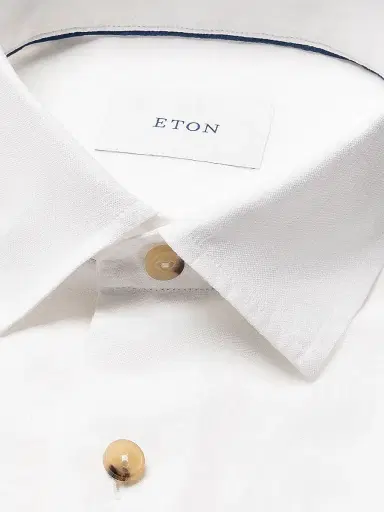 Eton Men's Solid Linen Button-Down Shirt - White | Thumbnail 7