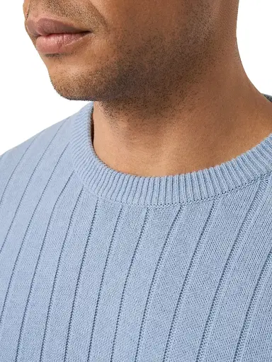 Eton Men's Knit Crewneck Sweater - Light Blue | Thumbnail 4