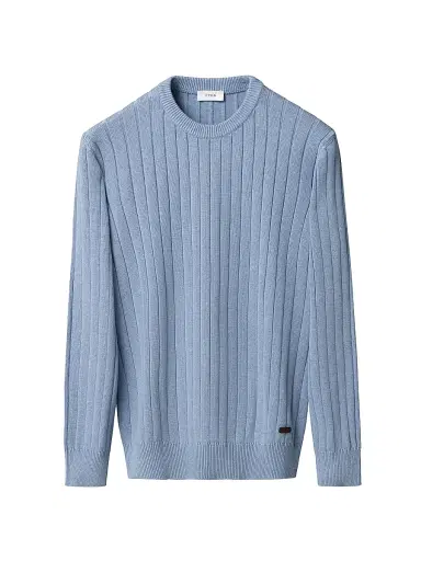 Eton Men's Knit Crewneck Sweater - Light Blue | Thumbnail 1