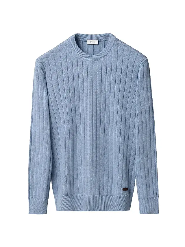 Men's Knit Crewneck Sweater - Light Blue