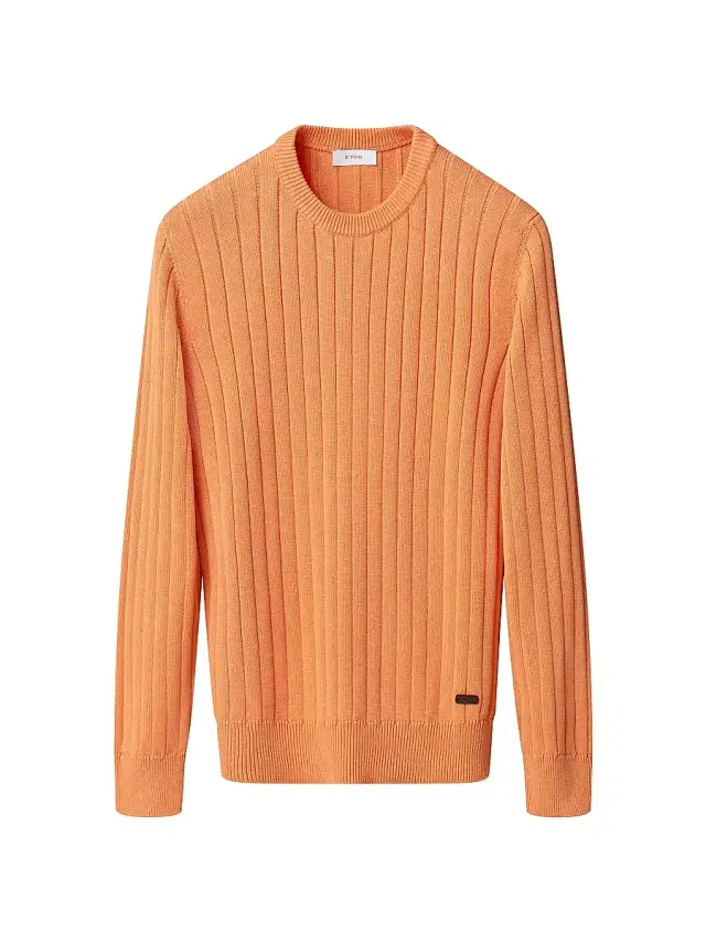 Men's Knit Crewneck Sweater - Orange