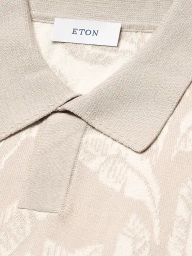 Eton Men's Jacquard Knit Polo Sweater | Thumbnail 6