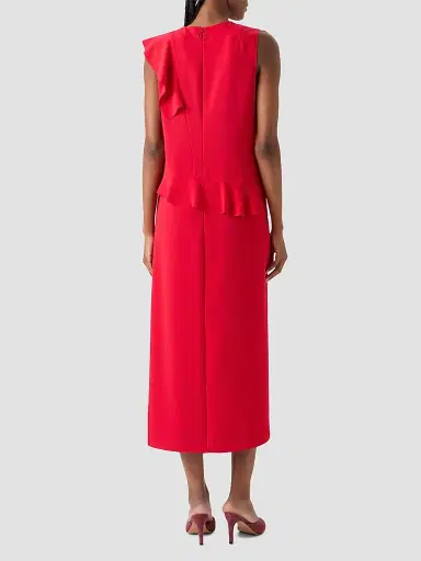 Akris punto Women's Ruffled Crepe Midi Dress | Thumbnail 3 Akris punto Women's Ruffled Crepe Midi Dress | Thumbnail 3