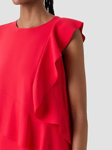 Akris punto Women's Ruffled Crepe Midi Dress | Thumbnail 5 Akris punto Women's Ruffled Crepe Midi Dress | Thumbnail 5