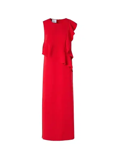 Akris punto Women's Ruffled Crepe Midi Dress | Thumbnail 1 Akris punto Women's Ruffled Crepe Midi Dress | Thumbnail 1
