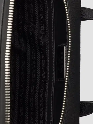 Prada Men's Saffiano Leather Shoulder Bag - Black | Thumbnail 6