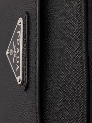 Prada Men's Saffiano Leather Shoulder Bag - Black | Thumbnail 7