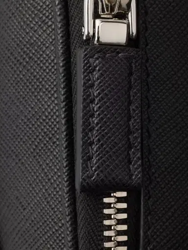 Prada Men's Saffiano Leather Shoulder Bag - Black | Thumbnail 8