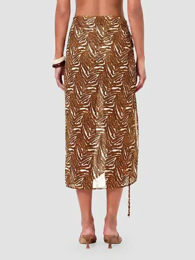 NICHOLAS Women's Lia Georgette Midi Skirt - Abstract Animal | Thumbnail 3 NICHOLAS Women's Lia Georgette Midi Skirt - Abstract Animal | Thumbnail 3