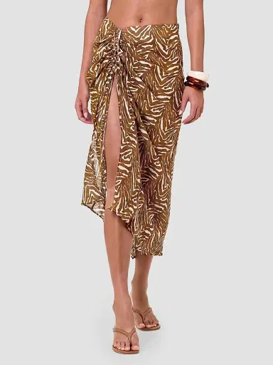 NICHOLAS Women's Lia Georgette Midi Skirt - Abstract Animal | Thumbnail 4 NICHOLAS Women's Lia Georgette Midi Skirt - Abstract Animal | Thumbnail 4