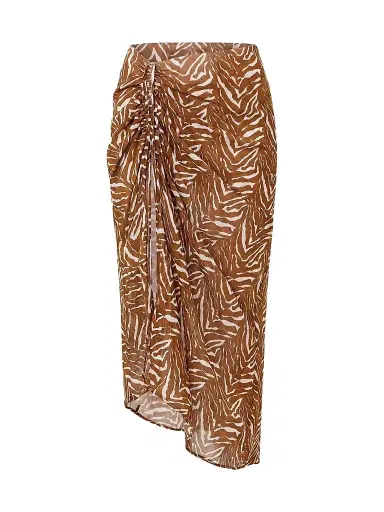 NICHOLAS Women's Lia Georgette Midi Skirt - Abstract Animal | Thumbnail 1 NICHOLAS Women's Lia Georgette Midi Skirt - Abstract Animal | Thumbnail 1