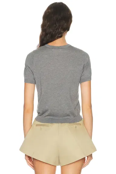 RENGGLI Silk Cashmere V-Neck Knit Tee | Thumbnail 3