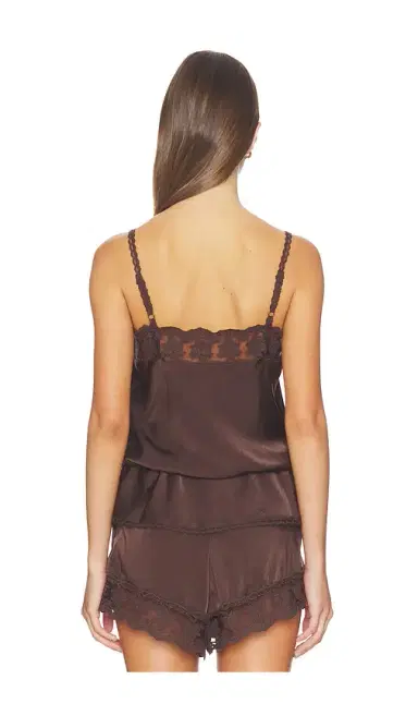 Bardot Bonita Satin Lace Trim Top | Thumbnail 3 Bardot Bonita Satin Lace Trim Top | Thumbnail 3
