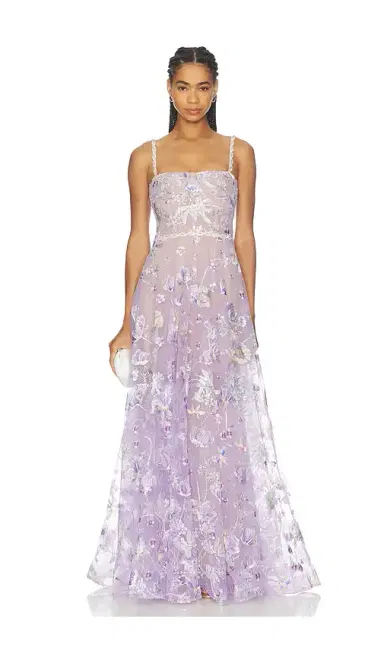 Bronx and Banco Midnight Embroidered Floral Gown | Thumbnail 1 Bronx and Banco Midnight Embroidered Floral Gown | Thumbnail 1