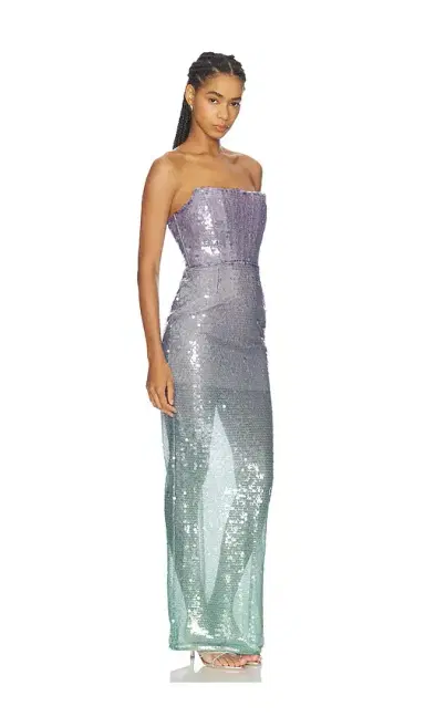 Bronx and Banco Ibiza Ombre Farah Strapless Maxi Dress | Thumbnail 2