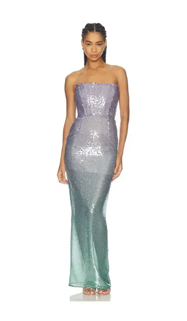 Bronx and Banco Ibiza Ombre Farah Strapless Maxi Dress | Thumbnail 1