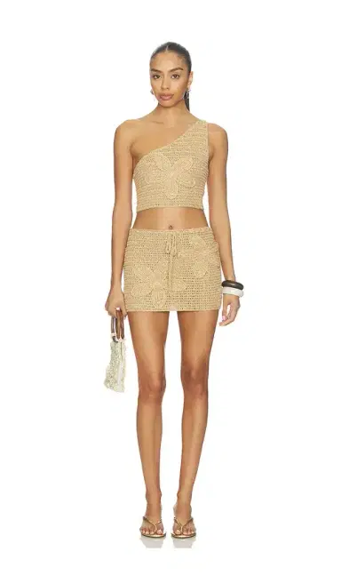 MORE TO COME Raine Crochet Mini Skirt Set | Thumbnail 1