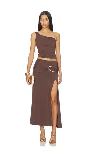 Bardot Dion Gold Detail Midi Skirt | Thumbnail 5 Bardot Dion Gold Detail Midi Skirt | Thumbnail 5