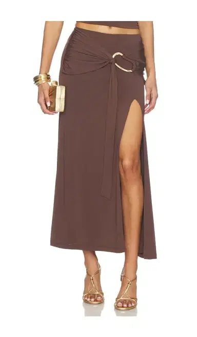 Bardot Dion Gold Detail Midi Skirt | Thumbnail 1 Bardot Dion Gold Detail Midi Skirt | Thumbnail 1