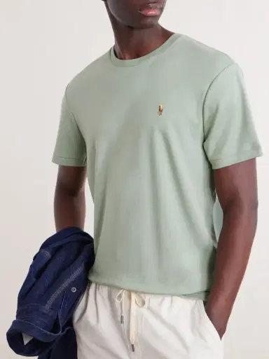 Polo Ralph Lauren Logo-Embroidered Cotton-Jersey T-Shirt - Men | Thumbnail 5 Polo Ralph Lauren Logo-Embroidered Cotton-Jersey T-Shirt - Men | Thumbnail 5