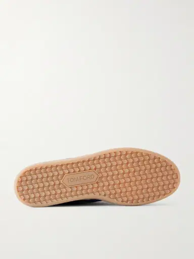 Tom Ford Leather-Trimmed Suede Sneakers - Men | Thumbnail 3 Tom Ford Leather-Trimmed Suede Sneakers - Men | Thumbnail 3