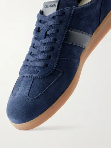 Tom Ford Leather-Trimmed Suede Sneakers - Men | Thumbnail 5 Tom Ford Leather-Trimmed Suede Sneakers - Men | Thumbnail 5