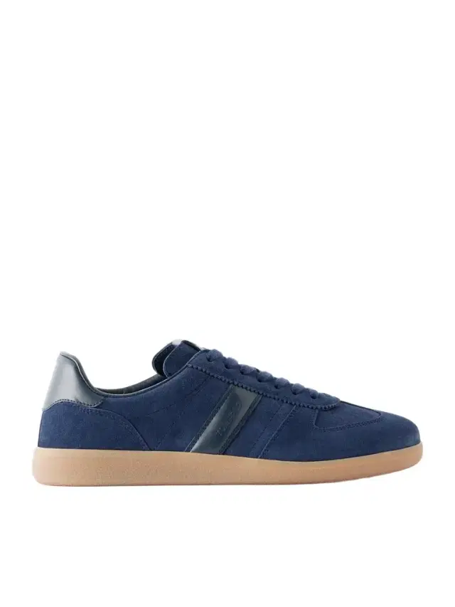 Leather-Trimmed Suede Sneakers - Men