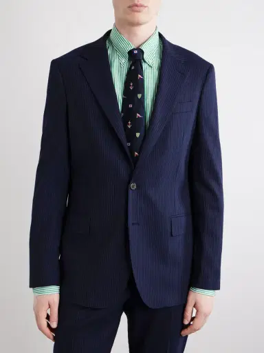Polo Ralph Lauren Pinstriped Wool-Blend Suit Jacket - Men | Thumbnail 3 Polo Ralph Lauren Pinstriped Wool-Blend Suit Jacket - Men | Thumbnail 3