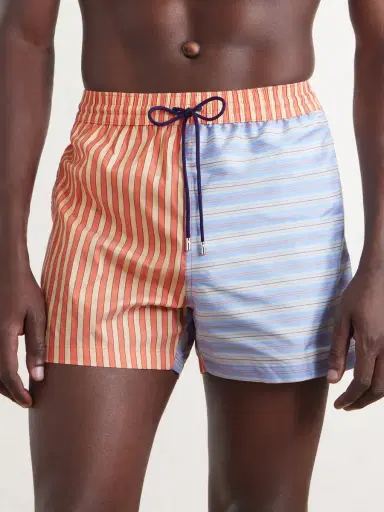 Paul Smith Straight-Leg Short-Length Striped Swim Shorts - Men | Thumbnail 2