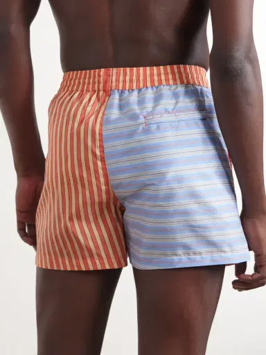 Paul Smith Straight-Leg Short-Length Striped Swim Shorts - Men | Thumbnail 3