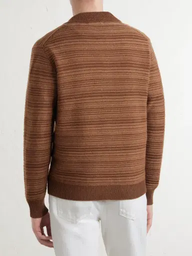 Canali Wool and Cashmere-Blend Polo Sweater - Men | Thumbnail 4 Canali Wool and Cashmere-Blend Polo Sweater - Men | Thumbnail 4