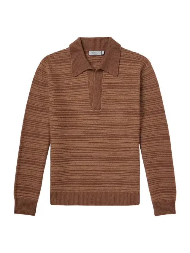 Wool and Cashmere-Blend Polo Sweater - Men