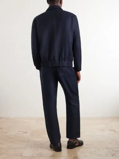 Frescobol Carioca Tomas Cotton and Linen-Blend Blouson Jacket - Men | Thumbnail 4