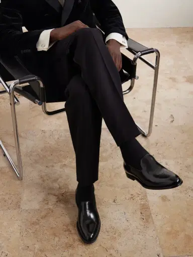 Brunello Cucinelli Evening Glossed Leather Loafers - Men | Thumbnail 2